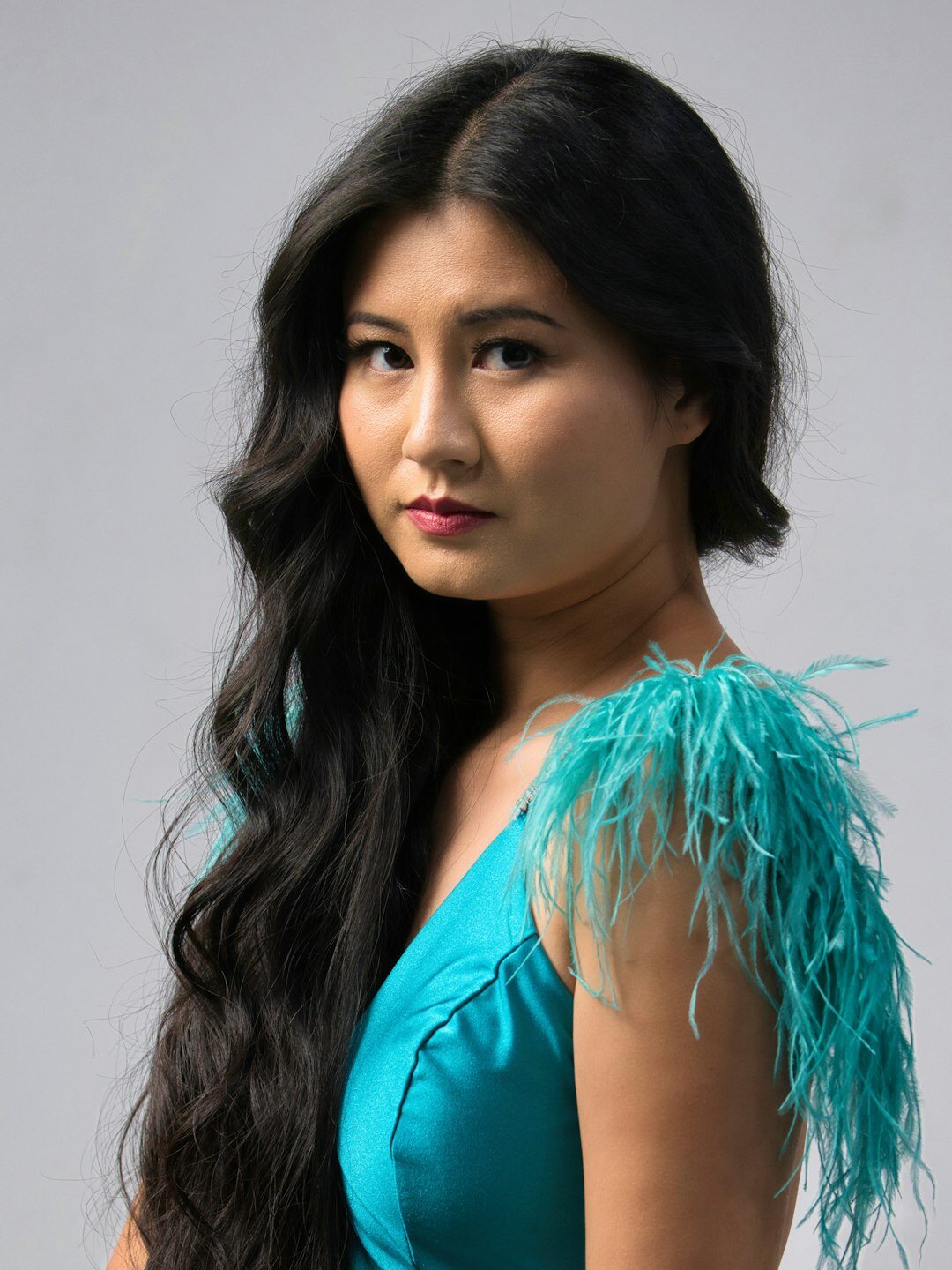 Portrait of a Uruguayan actress at an event